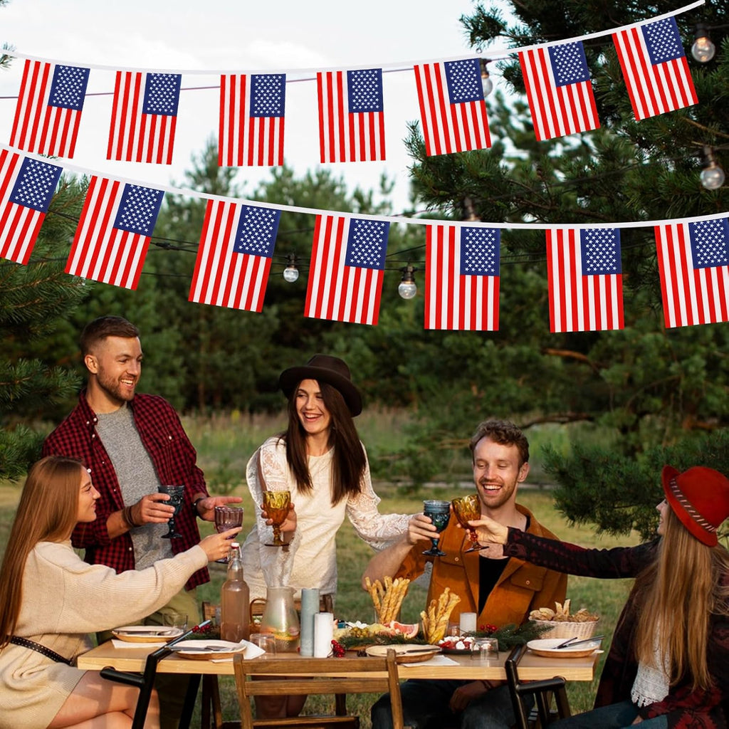 50-Piece American Flag String Banner (52.5 FT)