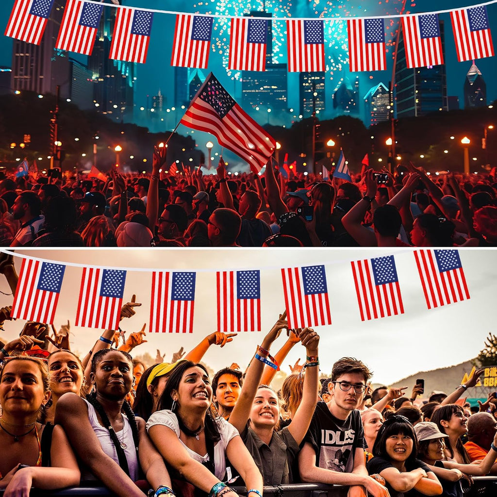 50-Piece American Flag String Banner (52.5 FT)