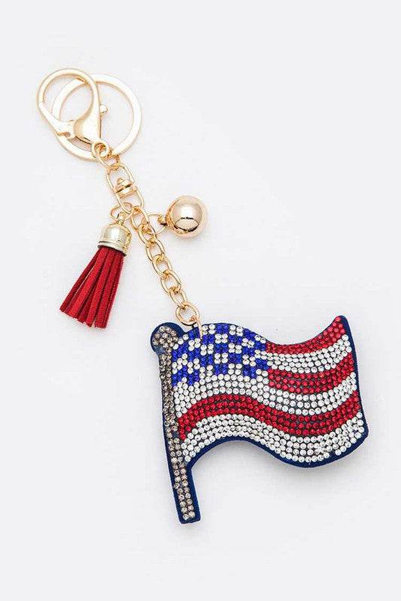 Patriotic Bundle — Forever Glory Flag + Crystal Keychain